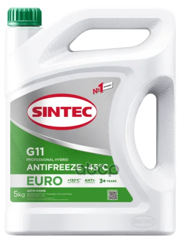 Антифриз SINTEC Euro G11 green -45 5кг снят с пр-ва