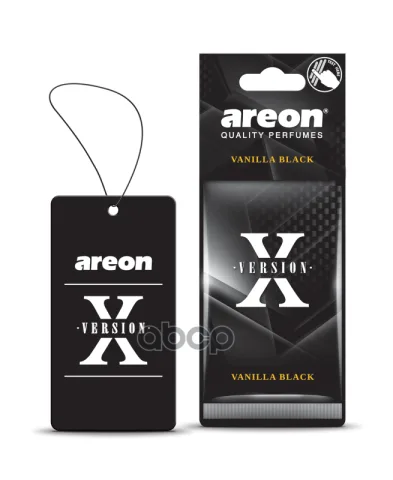 Ароматизатор "AREON REFRESHEMENT X-VERSION" бумажный "Vanilla Black"  AXV-019  (мин.упак.10шт) — фотография товара