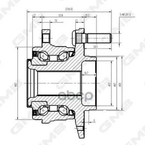 Ступица HYUNDAI TUCSON (15-),I40 (15-) KIA SPORTAGE (15-) ПЕРЕДНЯЯ GH-34870