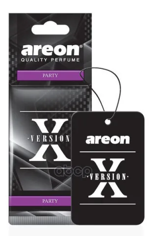Ароматизатор "AREON REFRESHEMENT X-VERSION" бумажный "Party"  AXV-001 (мин.упак.10шт)