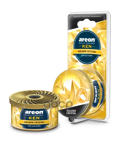 Ароматизатор "AREON GEL KEN BLISTER" (внутри ароматиз. дерево) Golden Crystal 704-AKB-24