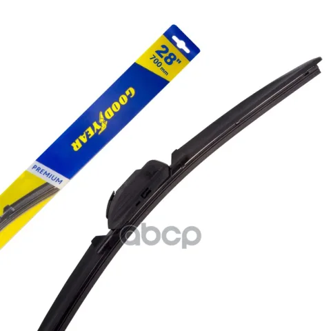 Бескаркасная щетка стеклоочистителя Goodyear PREMIUM 28 /70 cm всесезонная, 8 переходников