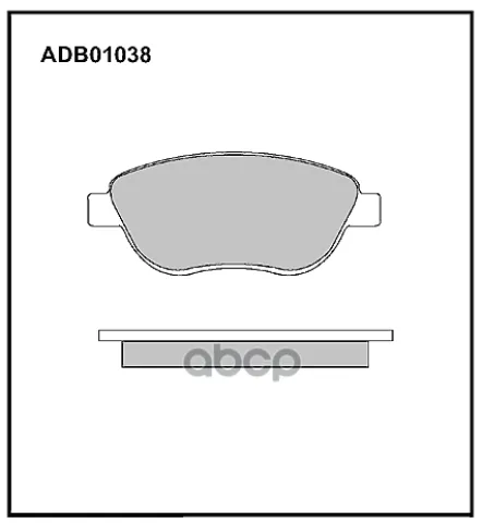 Колодки тормозные передние Peugeot 1005  206  207  307  4008  Partner / Geely Emgrand 09-> / Fiat Do