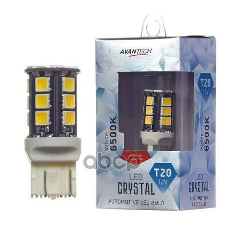 Лампа светодиодная Avantech 12V LED T20 6500K, 1 шт.