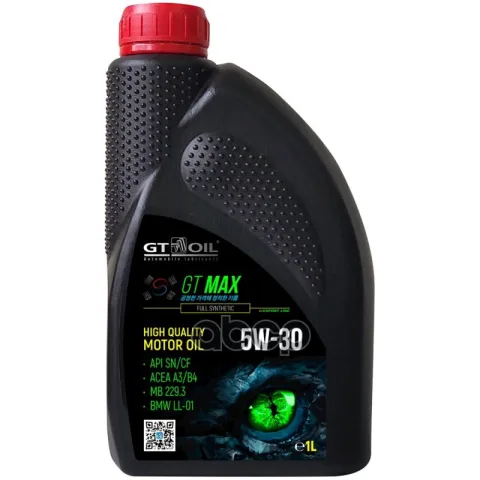 Масло моторное GT OIL Max 5W-30 синтетическое 1 л 8809059408964