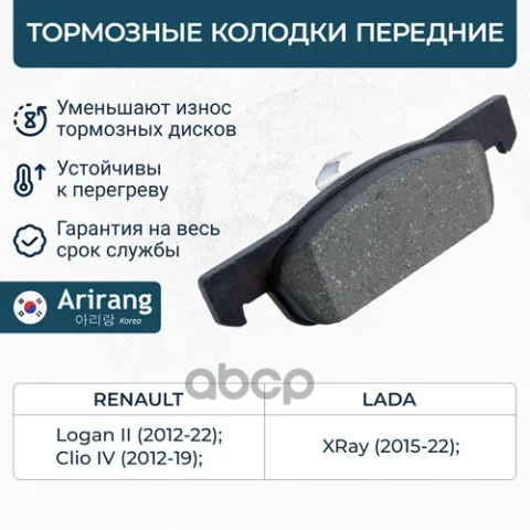 Колодки дискового тормоза перед.