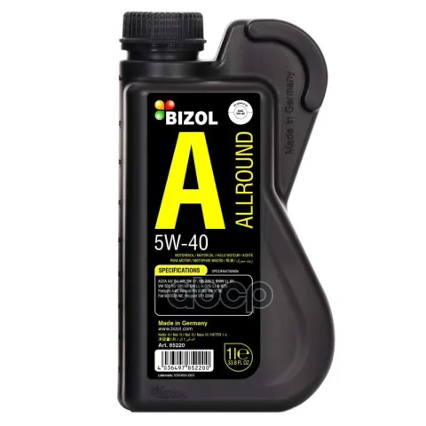 Масло моторное Allround 5W-40 SN A3/B4 (1л)
