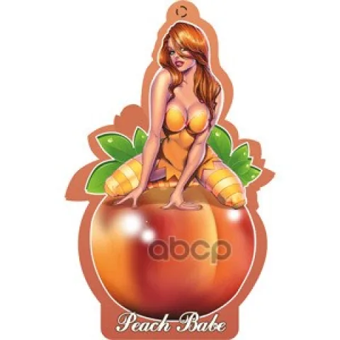 Ароматизатор подвесной картонный Babies "Peach Babe", персик  (мин.упак.5 шт)/BBS-03