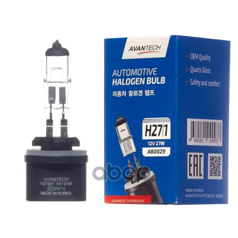 Лампа головного света Avantech H27/1 12V 27W (880 Series)