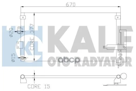 Радиатор кондиционера для а/м Honda Civic 4D (06-)