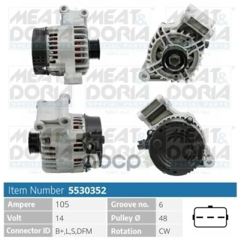 Генератор 14V 105A Ford Fiesta V  Focus I/II