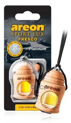 Ароматизатор "AREON FRESCO SPORT LUX" флакон с деревянной крышкой "Платина"  051-L03 — фотография товара