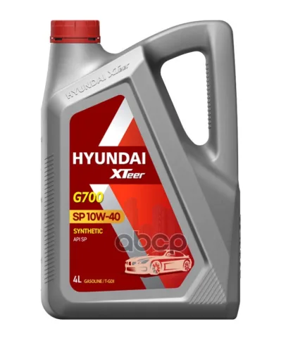 Моторное масло синтетическое HYUNDAI XTeer Gasoline G700 10W40 API SP, API SN Plus (1041014), 4 л