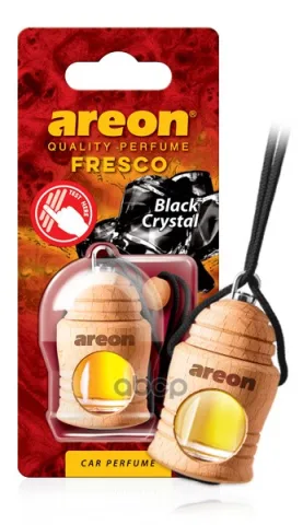 Ароматизатор "AREON FRESCO" флакон с деревянной крышкой "Черный кристалл" 051-317