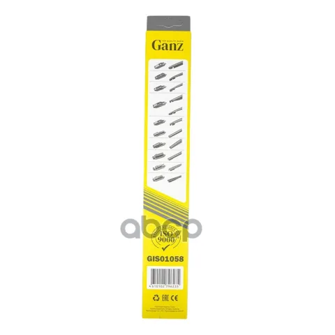 Щетка стеклоочистителя задняя 380mm (10 адаптеров) GANZ GIS01058