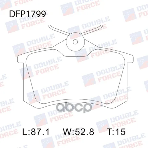 Колодки тормозные дисковые задние Double Force