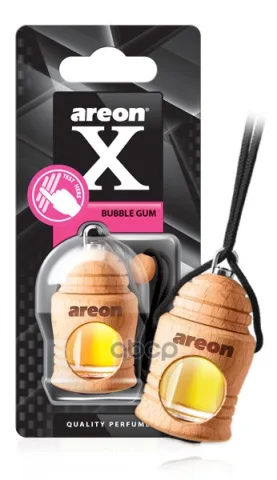 Ароматизатор "AREON FRESCO X-VERSION" флакон с деревянной крышкой "BUBBLE GUM" 051-Х03 — фотография товара