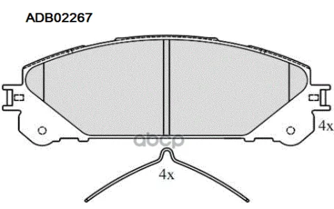 Колодки тормозные передние Toyota RAV4 IV 12-18  RAV4 V 18->  Camry 17-> / Lexus RX 08-15  15-17